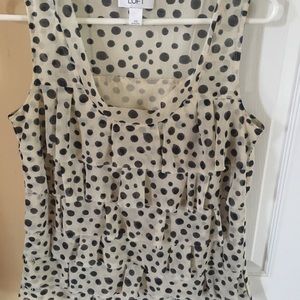 Sleeveless fun polka dot blouse from the Loft